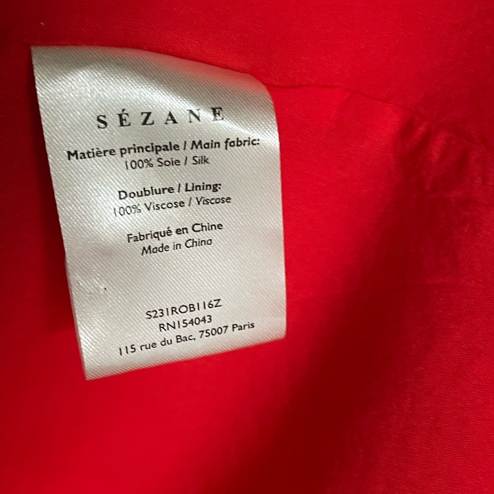 Sezane Adèle Dress Cara Rouge - Size 36 - Picture 10 of 11